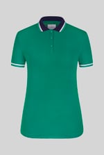 Women's Contrast Collar Jersey Polo Shirt
