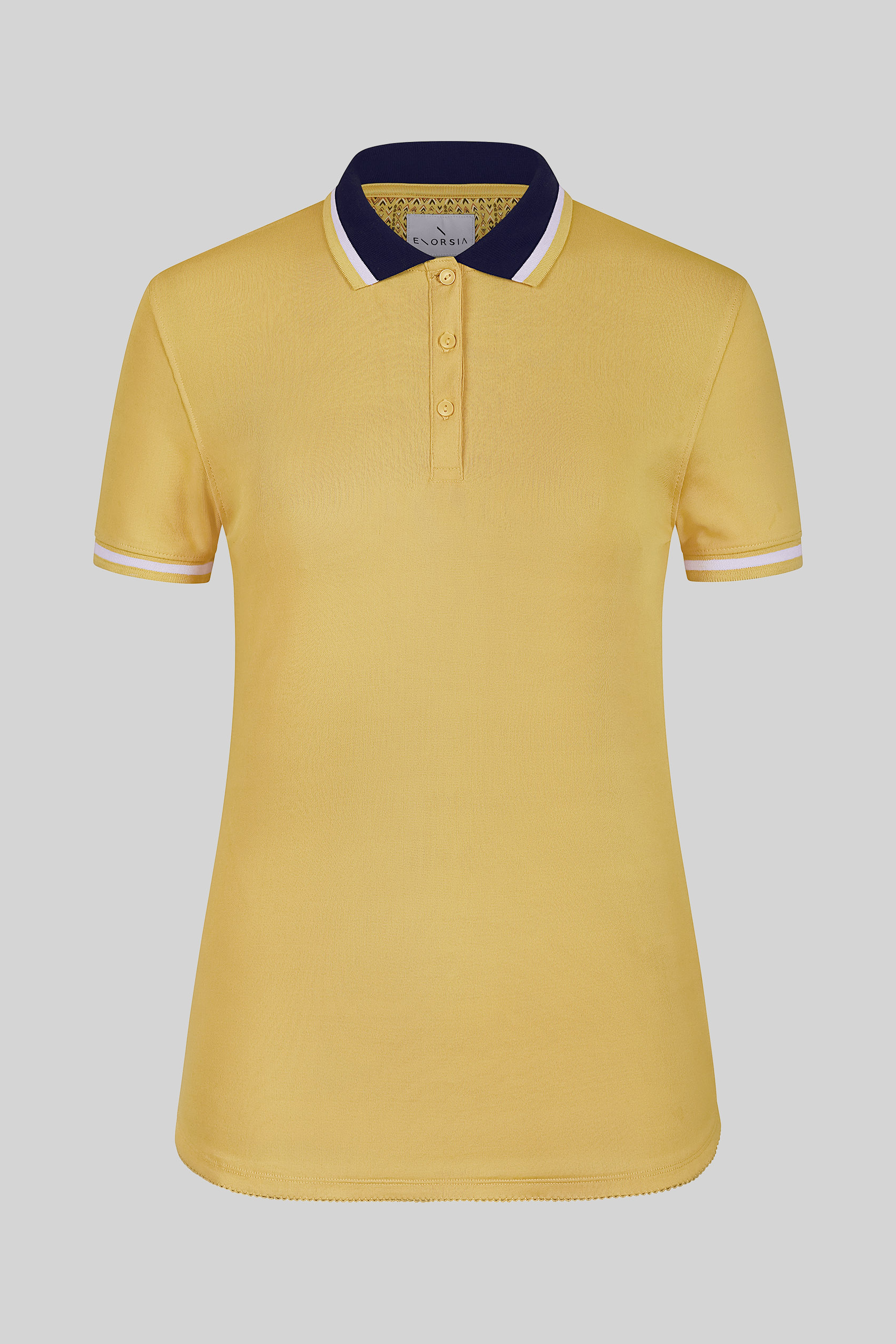 Women's Contrast Collar Jersey Polo Shirt