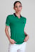 Women's Contrast Collar Jersey Polo Shirt