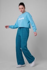 Womens Pleated Wide Leg Trouser