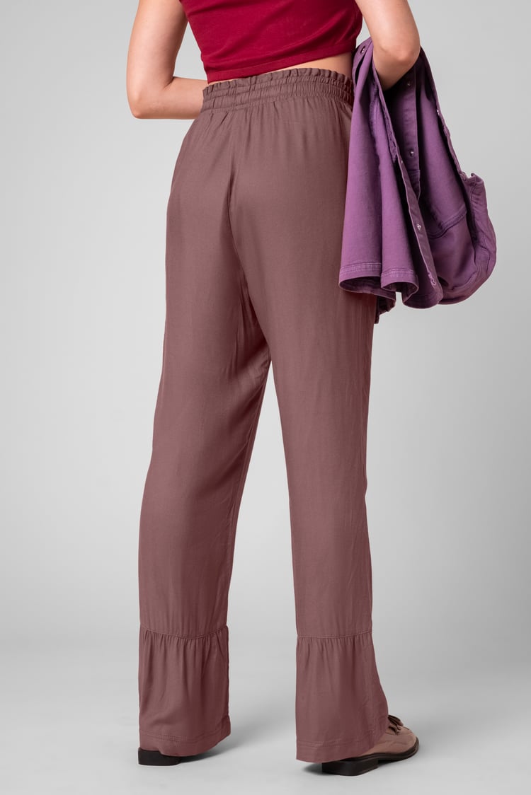 Womens Frill Trim Trouser