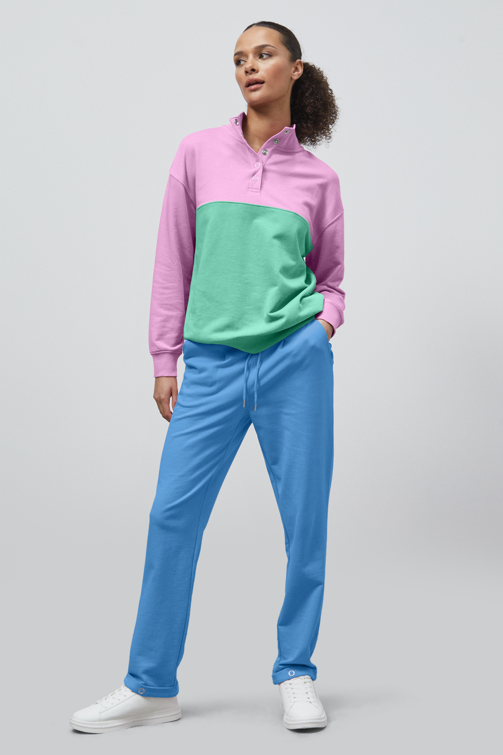 Roll -Up Hem Jersey Trousers