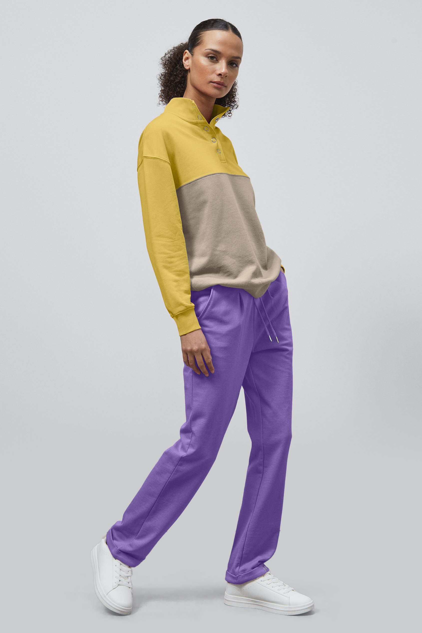 Roll -Up Hem Jersey Trousers