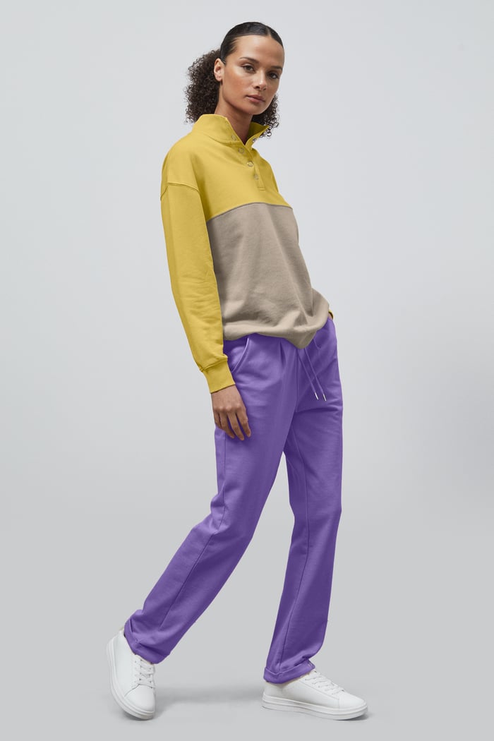 Roll -Up Hem Jersey Trousers