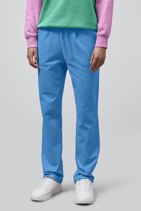 Yellow Roll -Up Hem Jersey Trousers