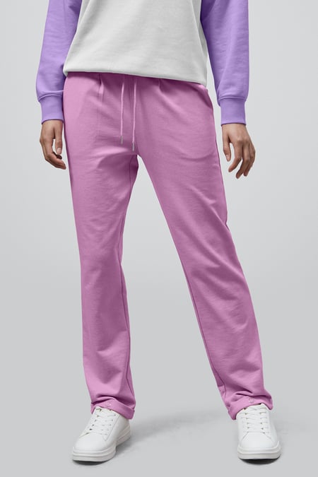 Yellow Roll -Up Hem Jersey Trousers