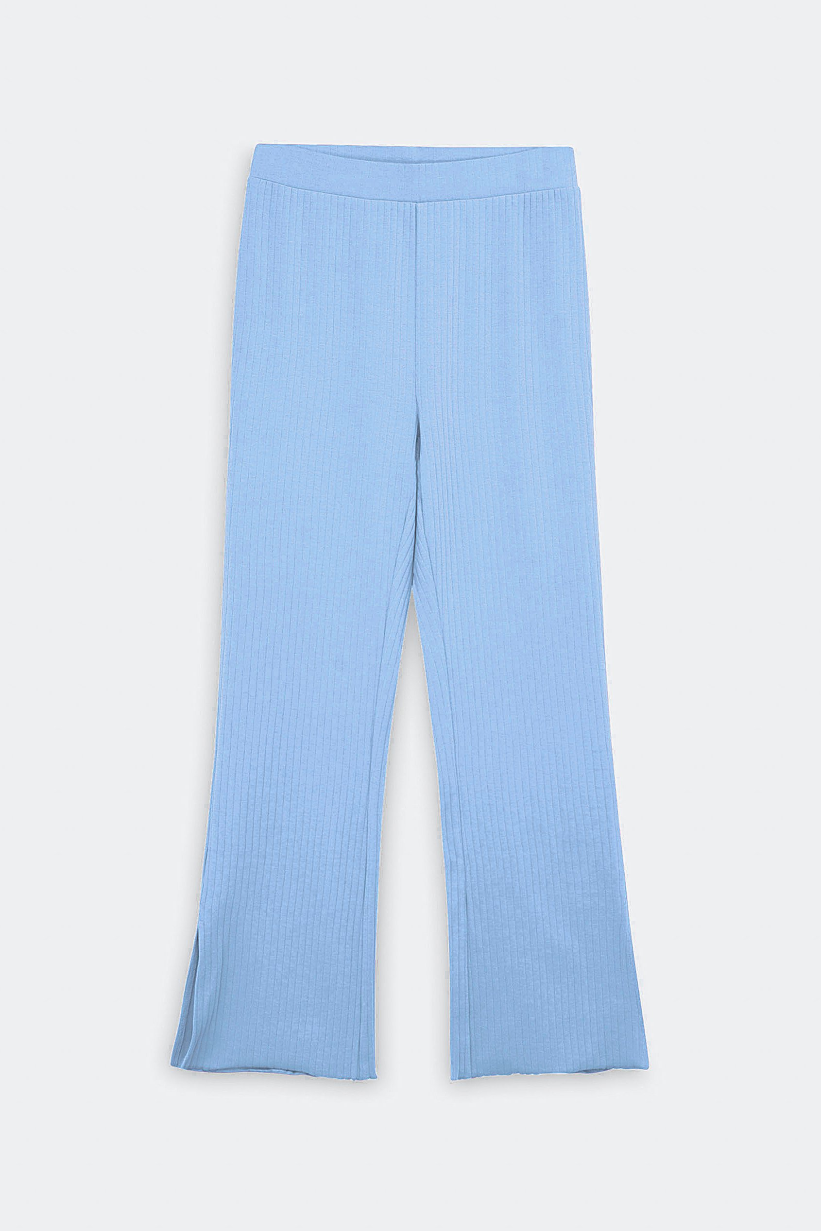 Jersey Ribbed Side slit Leggings