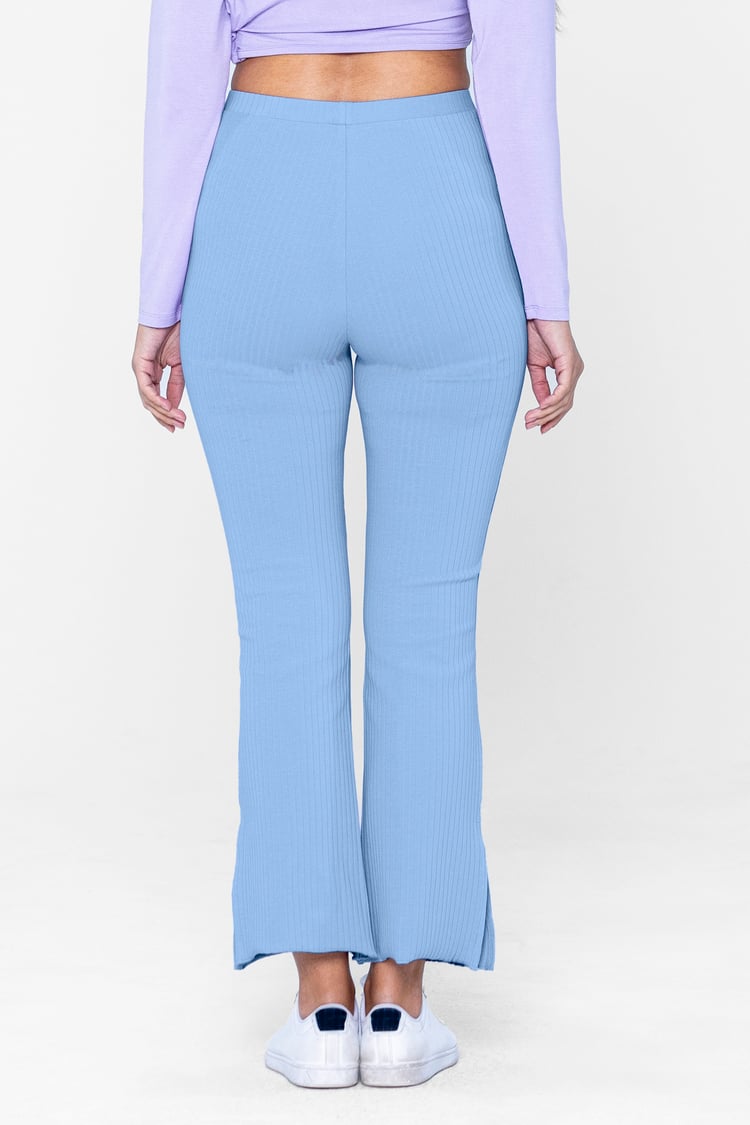 Jersey Ribbed Side slit Leggings