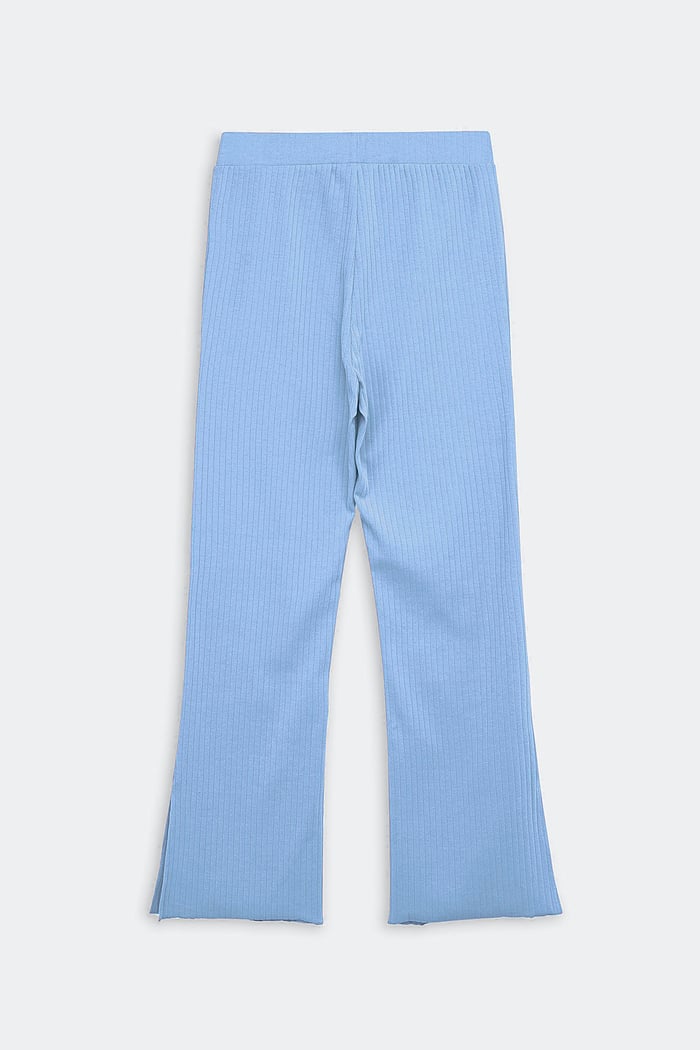 Jersey Ribbed Side slit Leggings