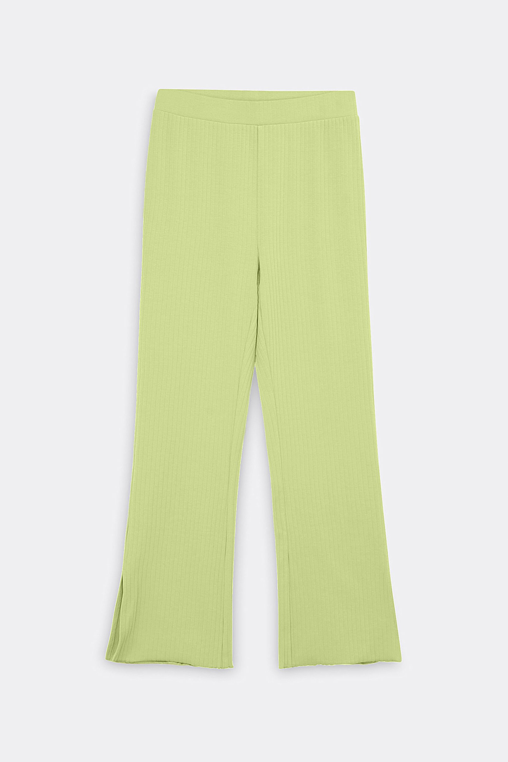 Jersey Ribbed Side slit Leggings