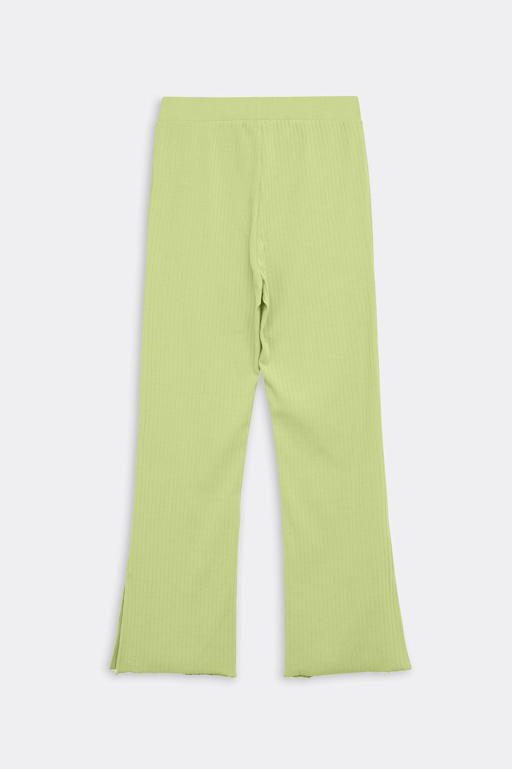 Jersey Ribbed Side slit Leggings