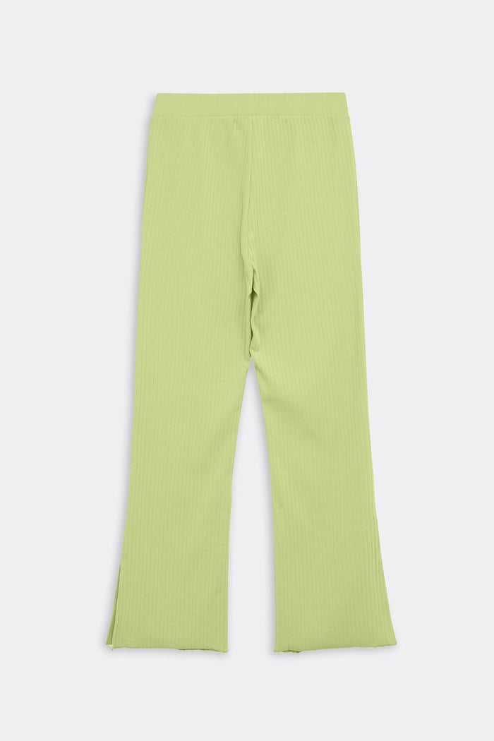 Jersey Ribbed Side slit Leggings