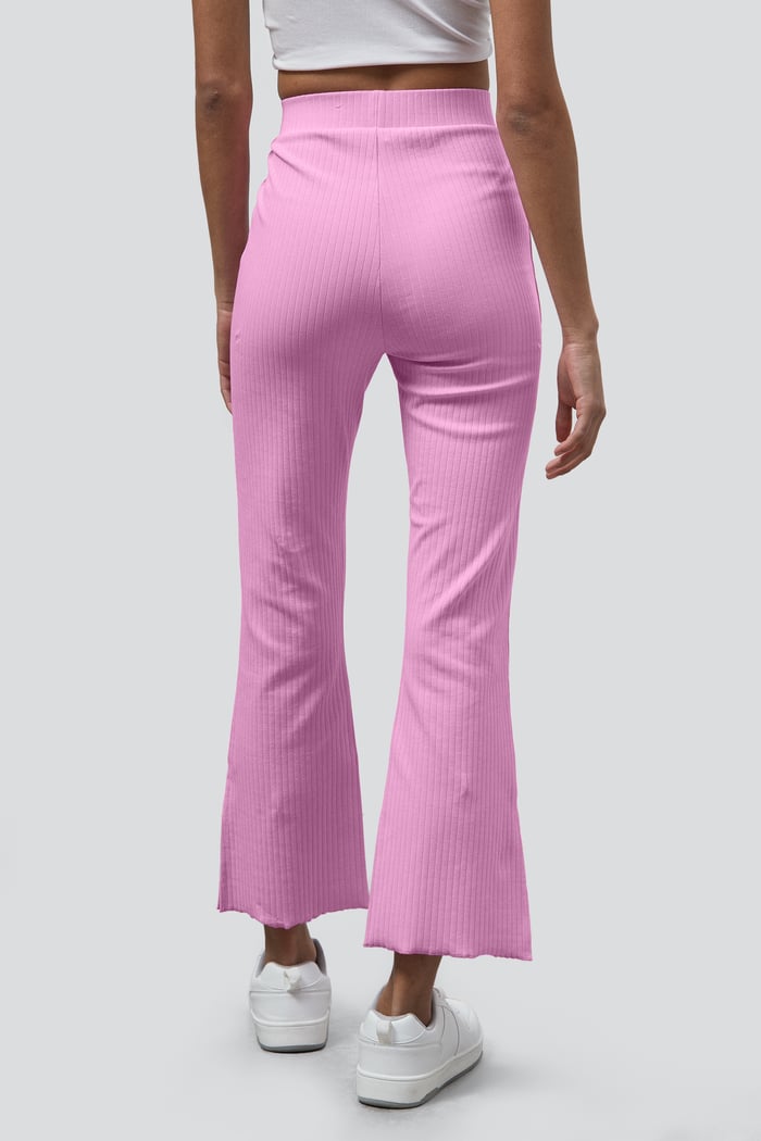 Jersey Ribbed Side slit Leggings