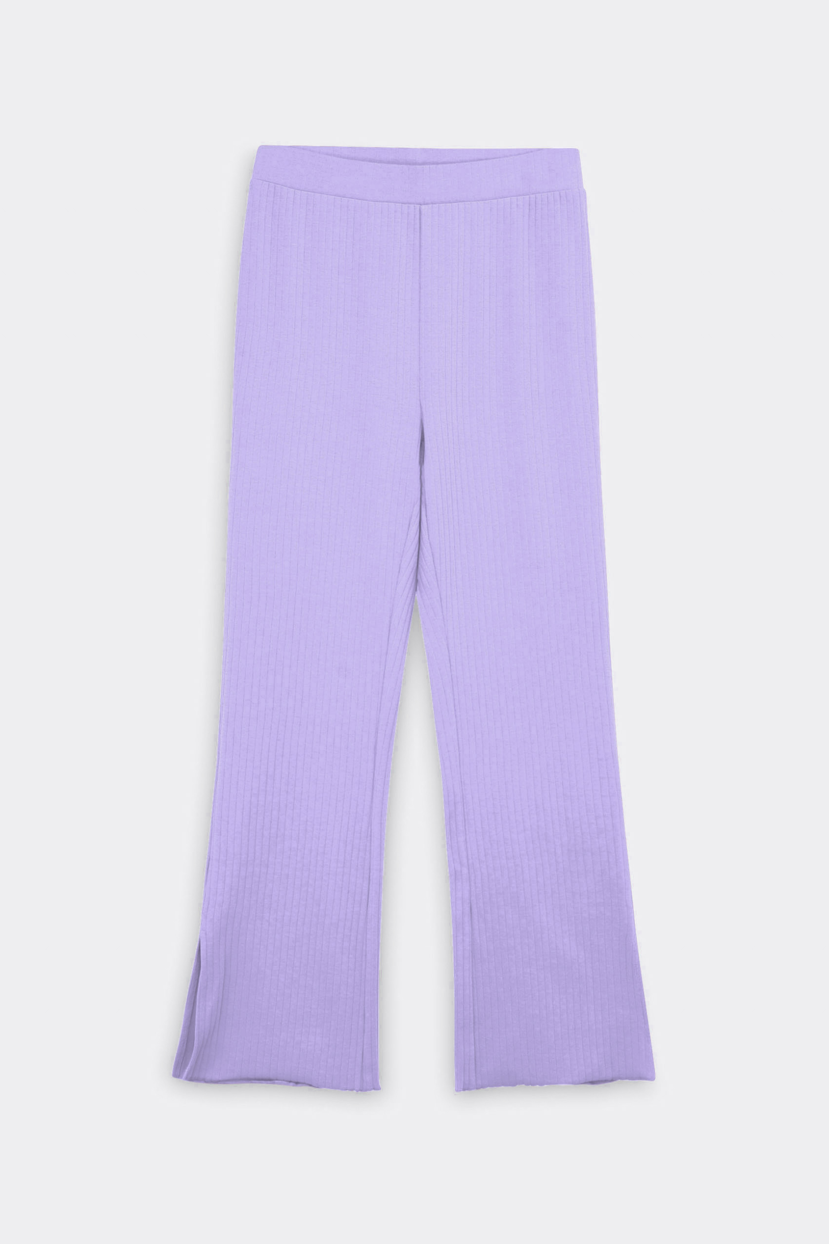 Jersey Ribbed Side slit Leggings