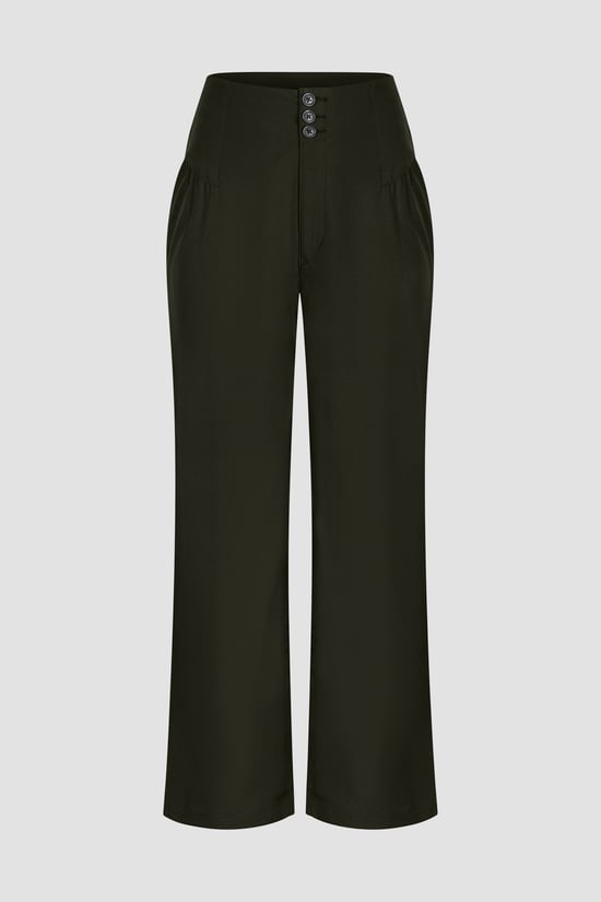 High-Waisted  Stright Leg Trousers