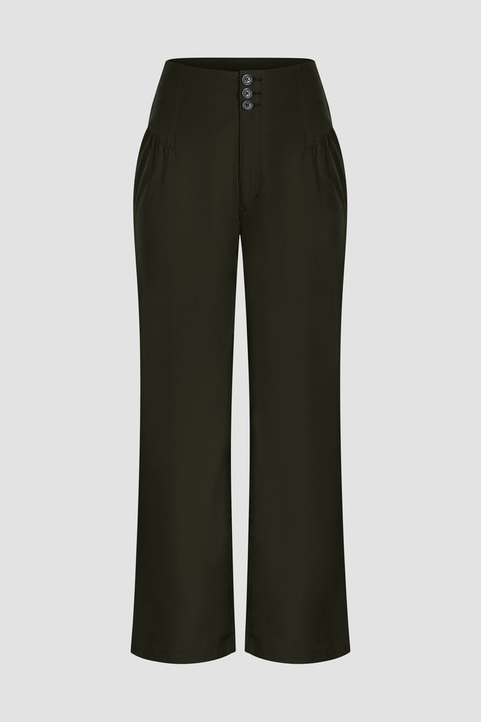 High-Waisted  Stright Leg Trousers