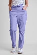 Women's Cotton Stretch Woven Trouser With Waist Belt