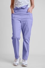 Women's Cotton Stretch Woven Trouser With Waist Belt