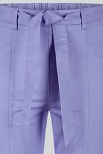 Women's Cotton Stretch Woven Trouser With Waist Belt