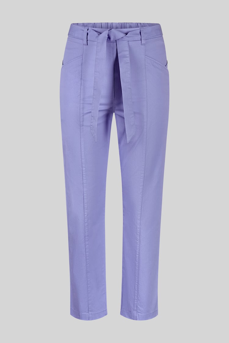 Women's Cotton Stretch Woven Trouser With Waist Belt