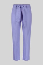 Women's Cotton Stretch Woven Trouser With Waist Belt