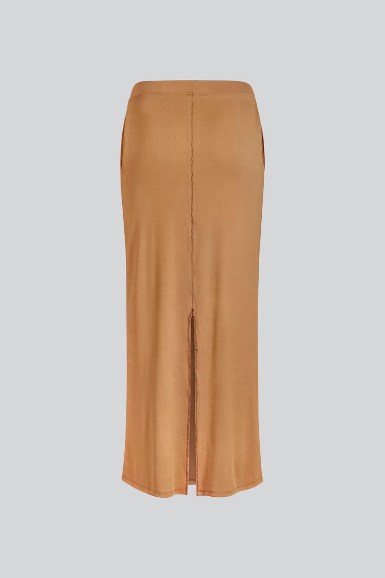 Detailed Stitched Jersey Comfort Fit Skirt