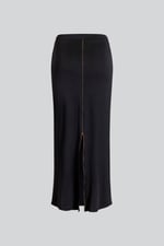Detailed Stitched Jersey Comfort Fit Skirt