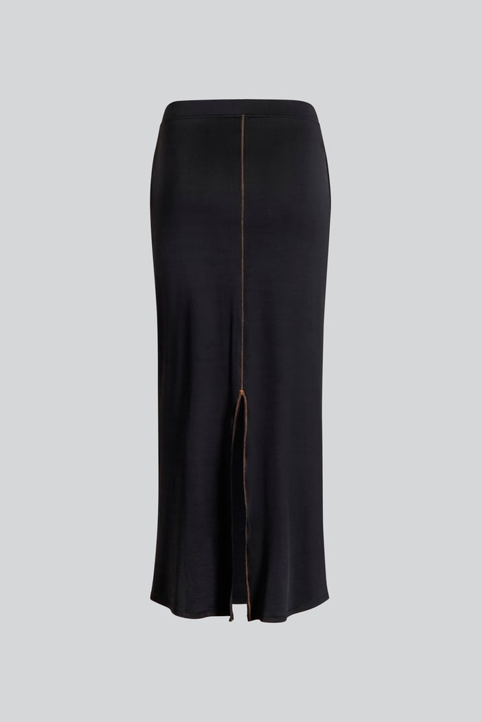 Detailed Stitched Jersey Comfort Fit Skirt