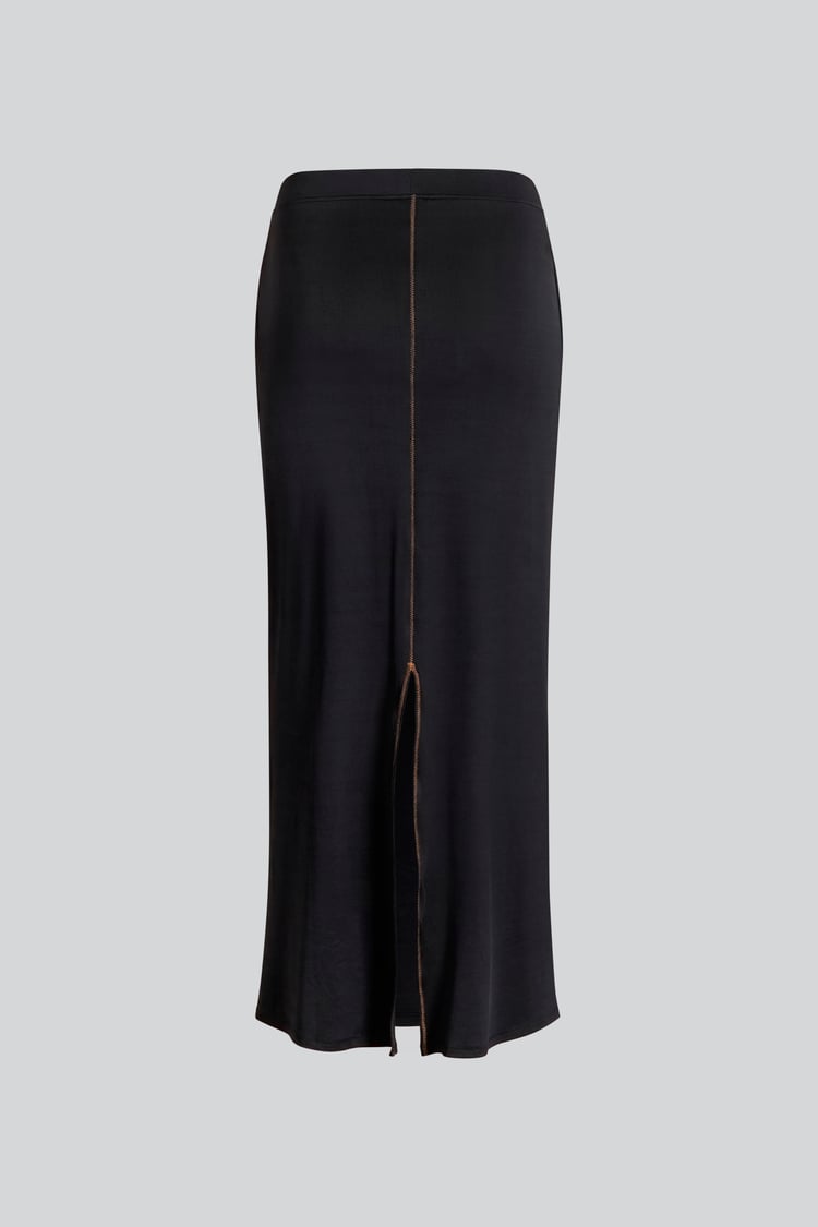 Detailed Stitched Jersey Comfort Fit Skirt