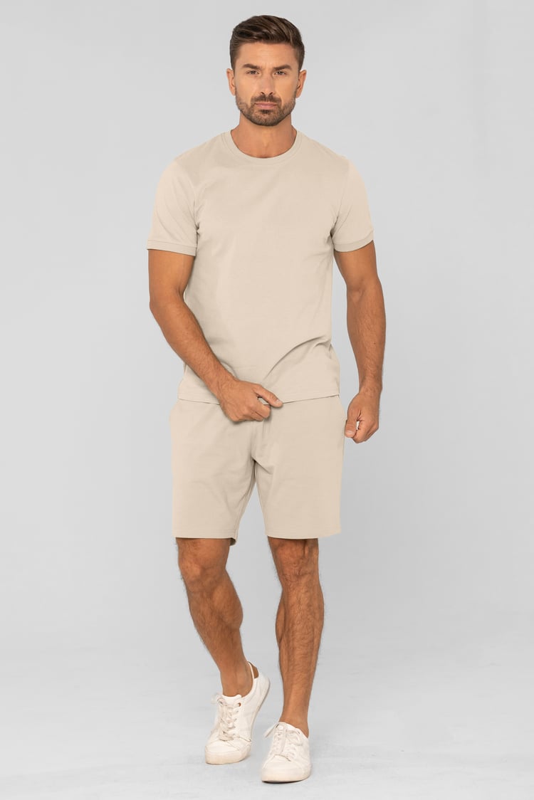 Cotton Terry Short Sleeve Tee and Short Co-order Set