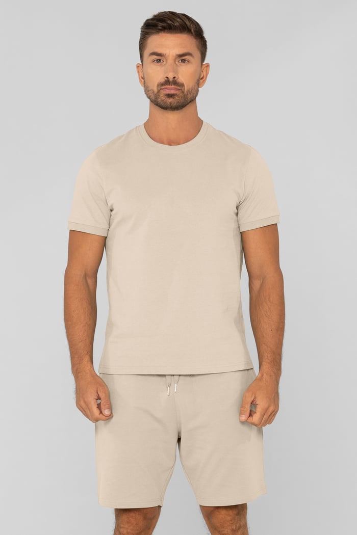 Cotton Terry Short Sleeve Tee and Short Co-order Set
