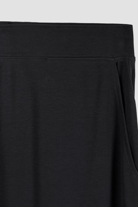 Dark Grey Classic flare Pull-On Jersey Skirt