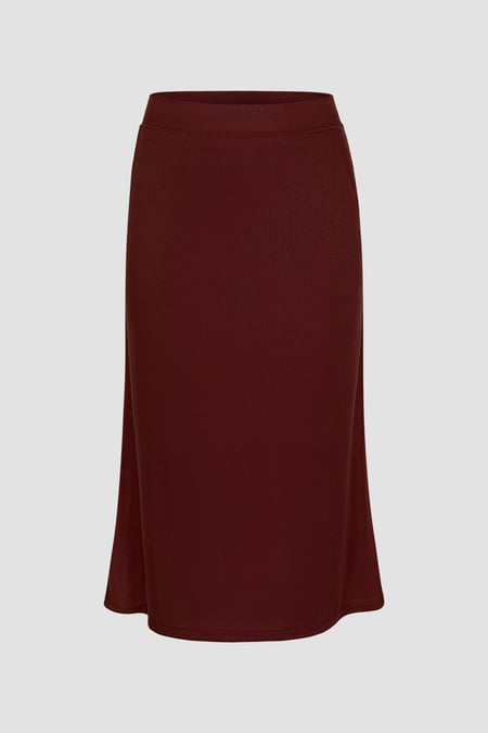 Red Classic flare Pull-On Jersey Skirt