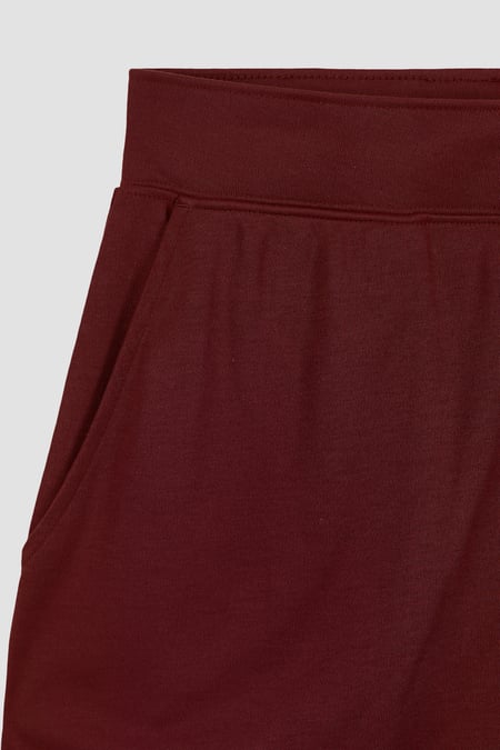 Red Classic flare Pull-On Jersey Skirt