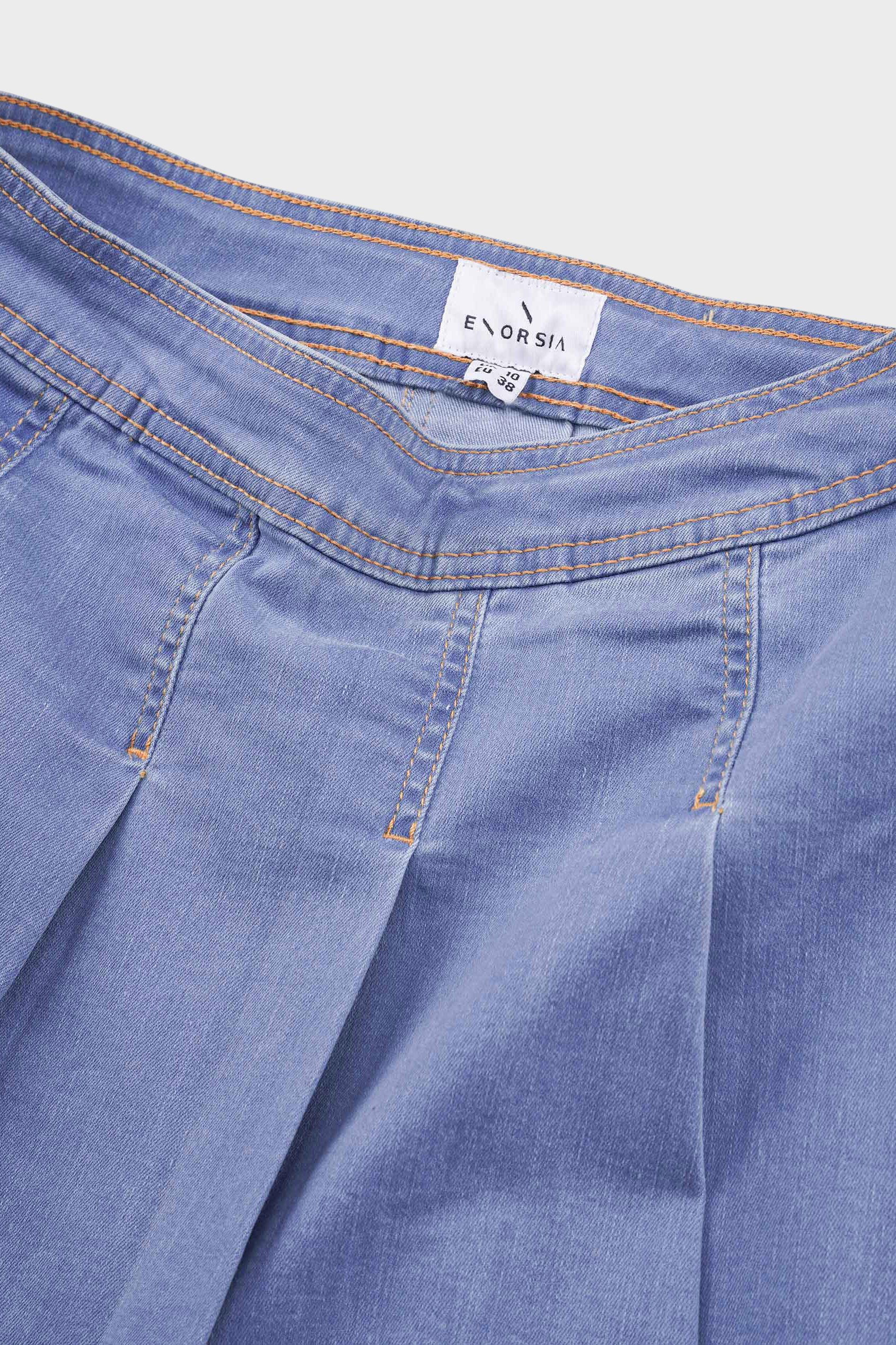 Pleated Design Frayed Raw Hem Mini Skirt