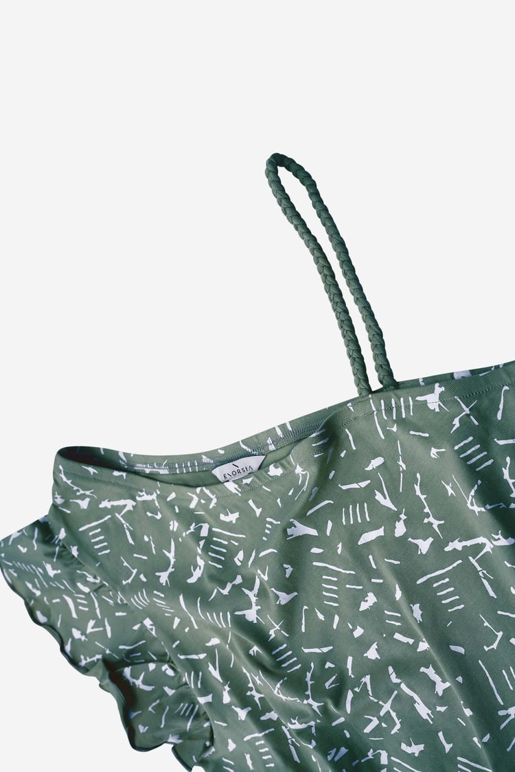 One-Shoulder Jumpsuit with Ruffle Sleeve Detail