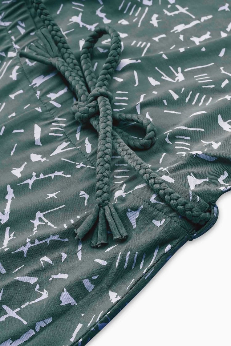 One-Shoulder Jumpsuit with Ruffle Sleeve Detail