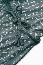 One-Shoulder Jumpsuit with Ruffle Sleeve Detail