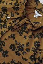 Tie Frill Neck Printed Midi Dress