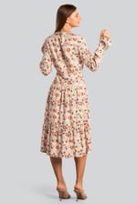 Viscose Long Sleeve Midi Dress