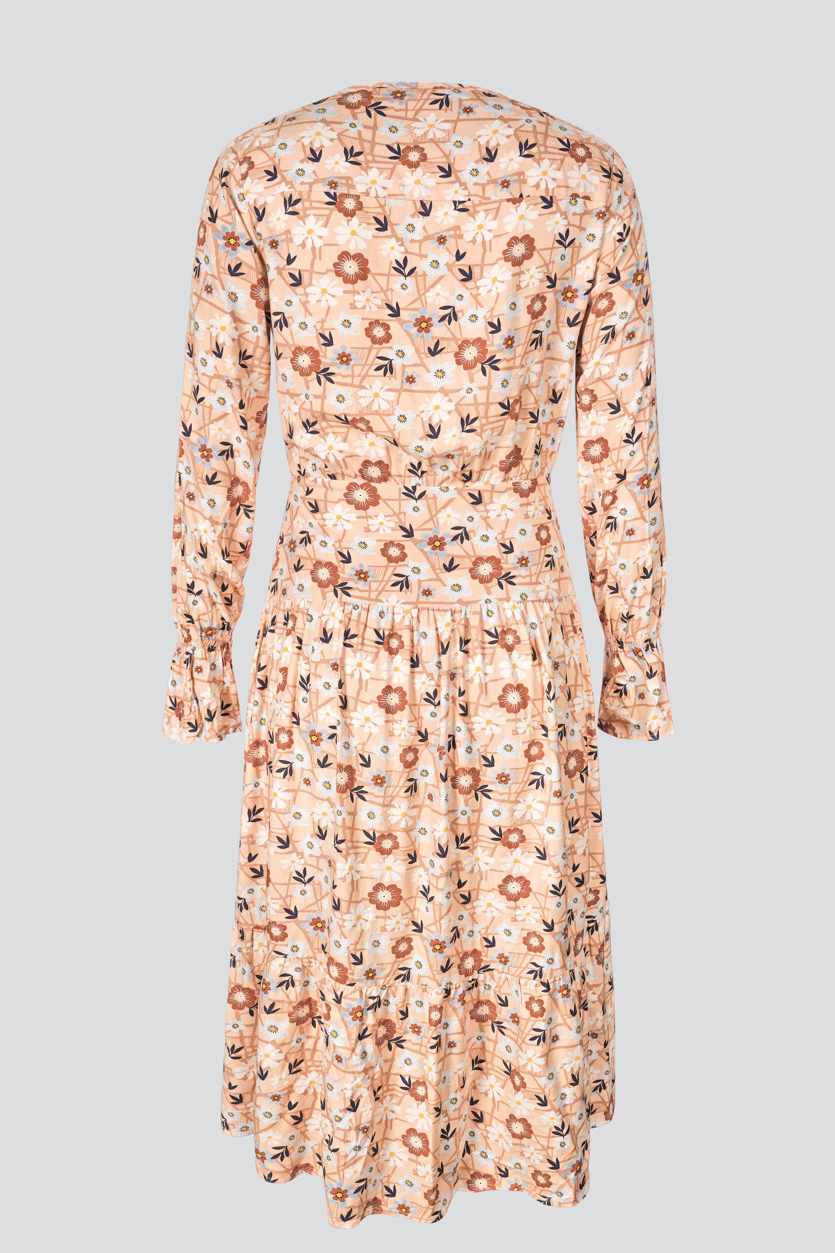 Viscose Long Sleeve Midi Dress