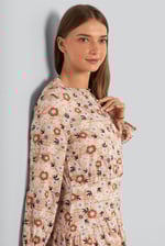 Viscose Long Sleeve Midi Dress