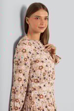 Viscose Long Sleeve Midi Dress