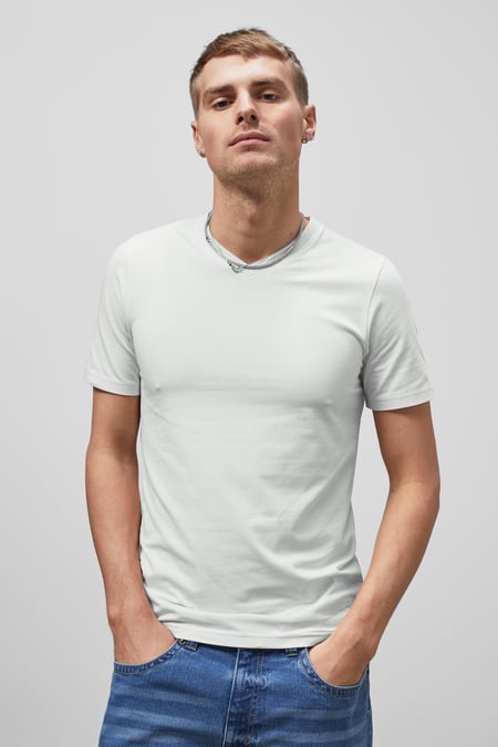 Grey V-Neck T-Shirt