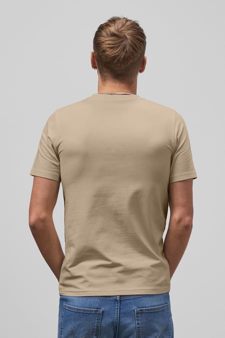 Cream V-Neck T-Shirt