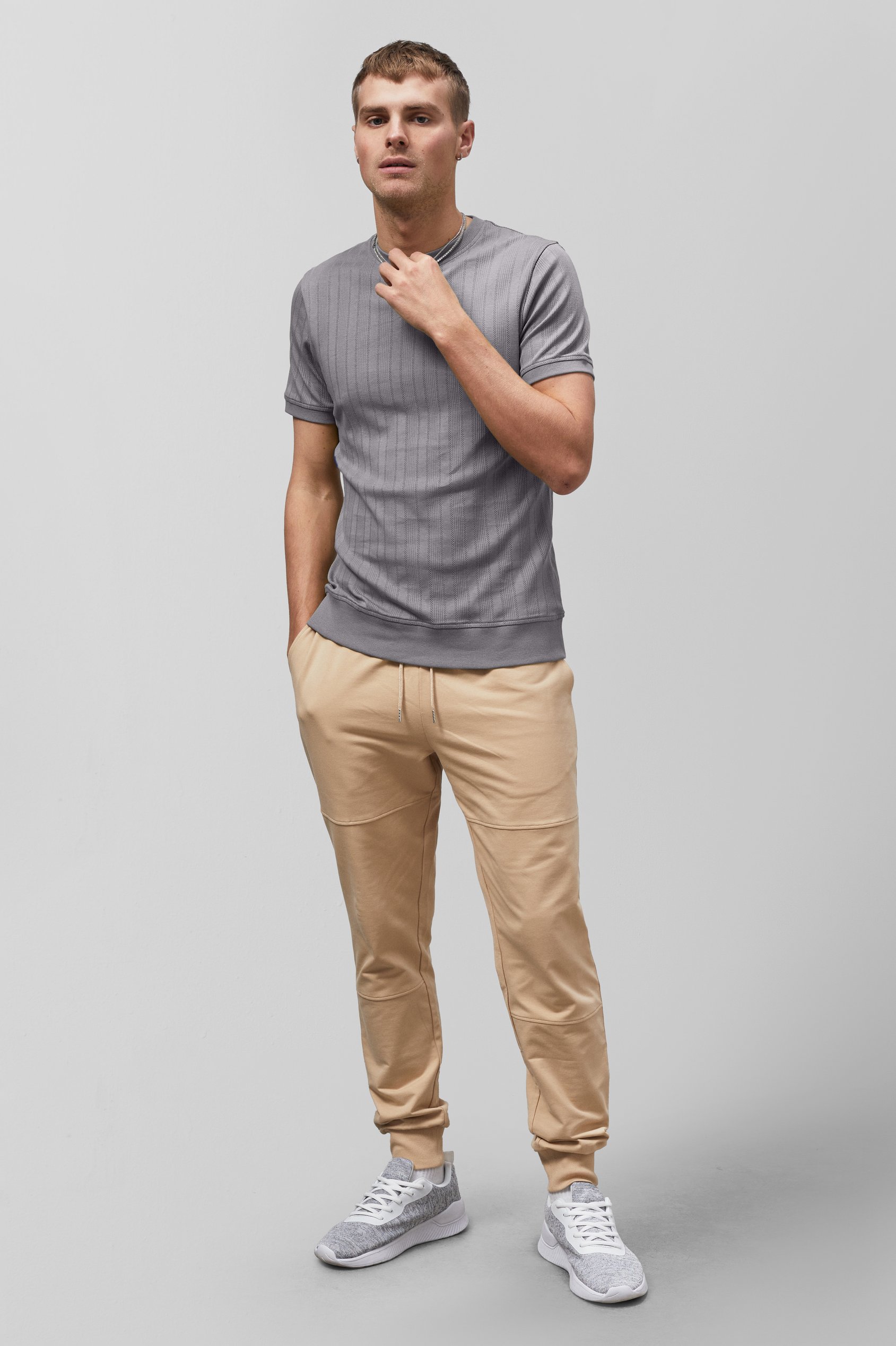 Ribbed Short Sleeve T-Shirt