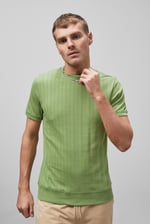 Ribbed Short Sleeve T-Shirt
