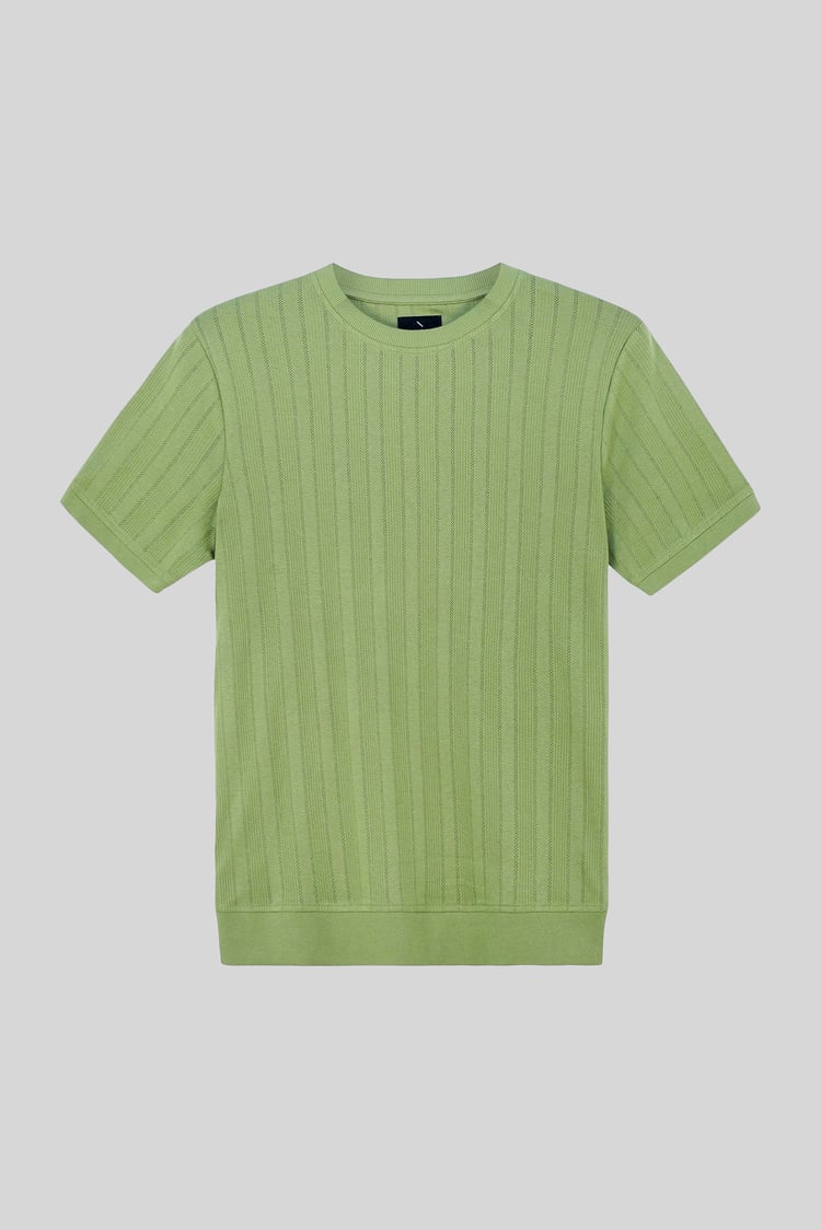 Ribbed Short Sleeve T-Shirt