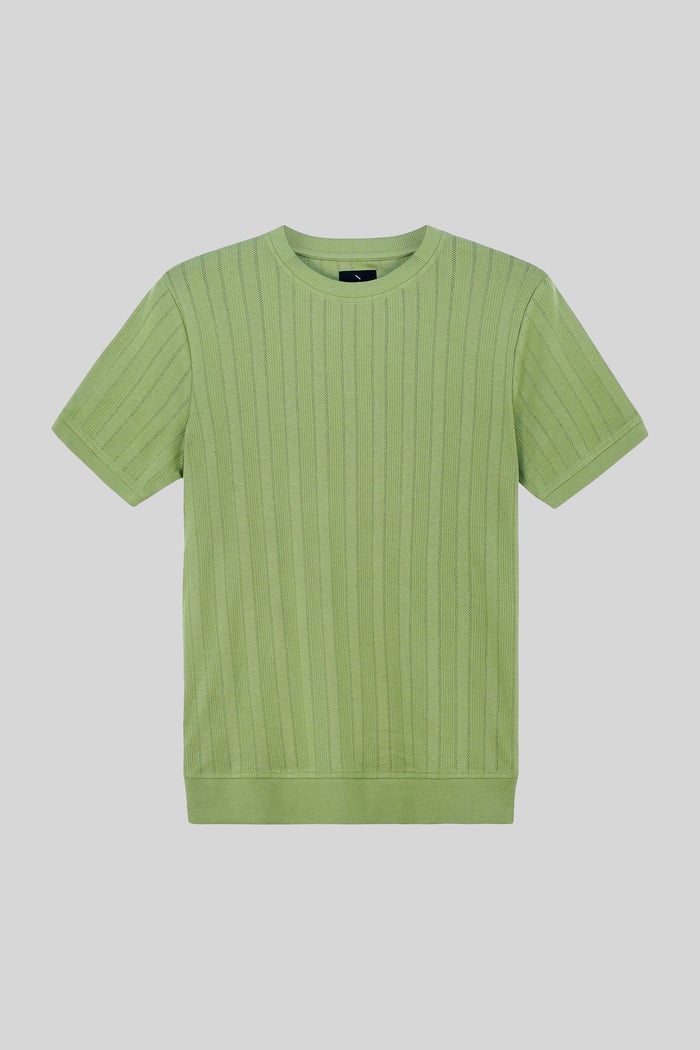 Ribbed Short Sleeve T-Shirt