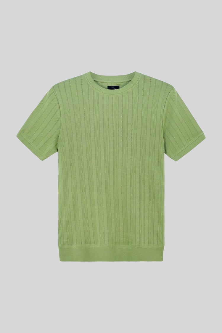 Ribbed Short Sleeve T-Shirt